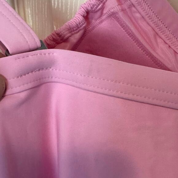 NWOT Land’s End Tie Front Underwire Tankini Top Size 22W Wild Blossom Pink - Picture 4 of 8
